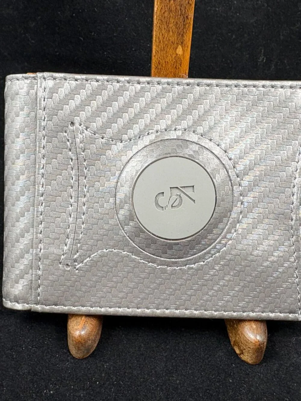 Kemisant Brown Airtag Wallet Slim Front Pocket Money Clip RFID Blocking